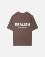 Realism Back Logo Sepia Brown T-shirt