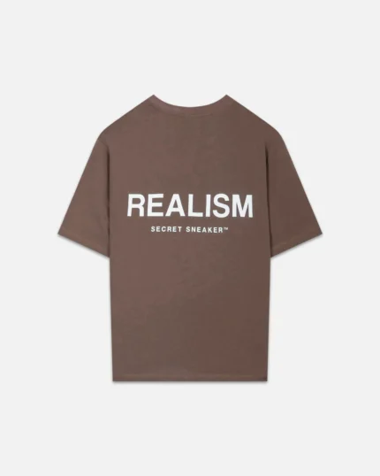 Realism Back Logo Sepia Brown T-shirt