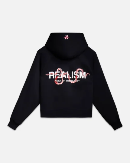 Snake Logo Realism Black Hoodie